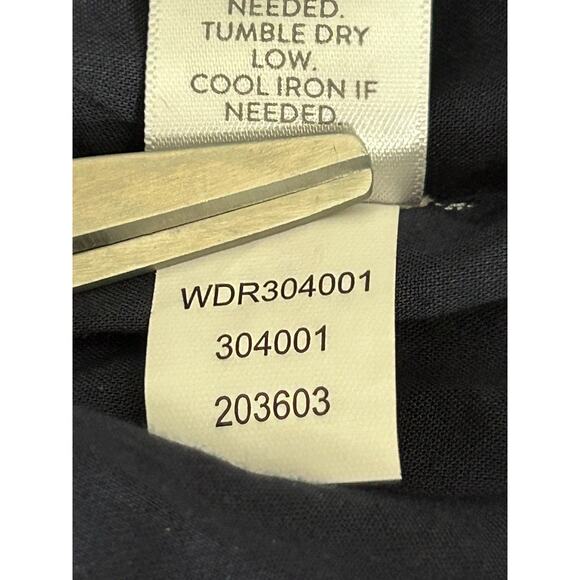 J. Jill East Village Dress L Purple Paisley Print Boho Peasant V-Neck 3/4 Sleeve - Picture 9 of 13